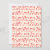 お洒落カクテルドリンクカスタムバースデーパーティー 招待状 (裏面)