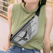 お洒落カスタマイズ可能なロゴ/ドメイン/QRコードグレー/シルバー ファニーパック