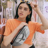 お洒落カスタマイズ可能なロゴ/ドメイン/QRコードグレー/シルバー ファニーパック