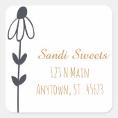 お洒落カスタムフローラ封筒用シール スクエアシール (正面)