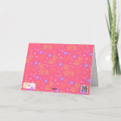お洒落カスタム花ピンクのインスピレーションNotecard カード (裏面)
