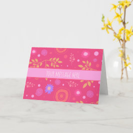 お洒落カスタム花ピンクのインスピレーションNotecard カード