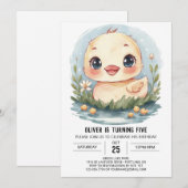 お洒落カスタム誕生日 招待状 (正面/裏面)