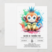 お洒落カスタム誕生日 招待状 (正面/裏面)