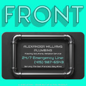 お洒落カスタム黒金属管配管配管工QRコードURL 名刺