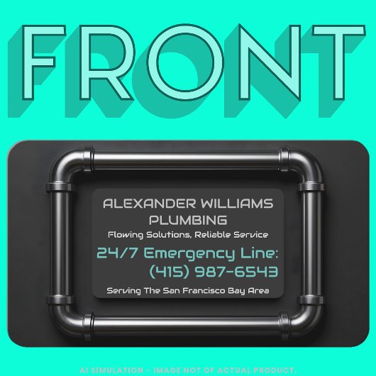 お洒落カスタム黒金属管配管配管工QRコードURL 名刺