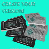 お洒落カスタム黒金属管配管配管工QRコードURL 名刺