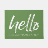 お洒落カスタムFamily Hello – カラーを編集できる ドアマット (正面)