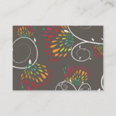 お洒落カラフルキスをする夏結婚鳥 プレイスカード (裏面)