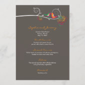 お洒落カラフルキスをする夏結婚鳥 メニュー (正面)