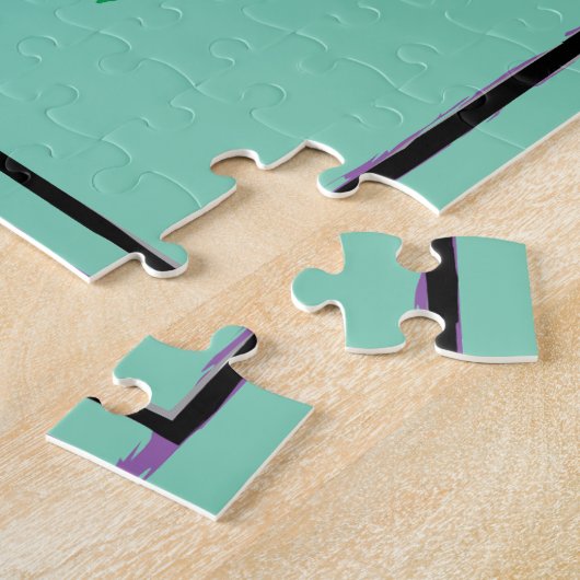 お洒落カラフルキスイラストレーション ジグソーパズル (側面)