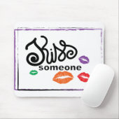 お洒落カラフルキスイラストレーション マウスパッド (マウス)