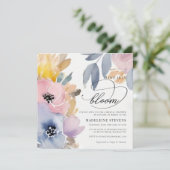 お洒落カラフルフローララブ開花ブライダルシャワー 招待状 (スタンド正面)