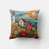 お洒落カラフルフローラ クッション (裏面)