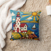 お洒落カラフルフローラ クッション (ブランケット)