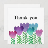 お洒落カラフルフローラ サンキューカード (正面/裏面)