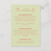 お洒落カラフルモダン結婚レトロ詳細 エンクロージャーカード (正面)