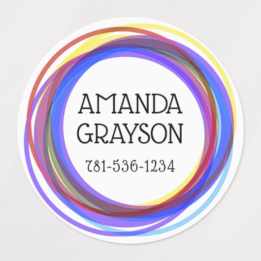 お洒落カラフルリングや輪子の防水構造 ラベル (デザイン2)