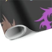 お洒落カラフル中国の龍柄 ラッピングペーパー (ロールコーナー)