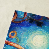 お洒落カラフル名を付けたパーソナライズされたたこ ビーチタオル (インサイチュ)