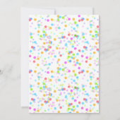 お洒落カラフル恐竜子供の誕生日パーティー 招待状 (裏面)