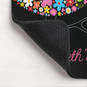 お洒落カラフル春の花のポップ・アートの木 マウスパッド (コーナー)