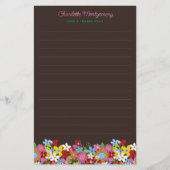 お洒落カラフル春の花ガーデンサンキュー 便箋 (正面)