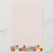 お洒落カラフル春の花ガーデンサンキュー 便箋 (裏面)