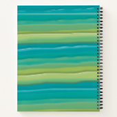 お洒落カラフル水色パーソナライズされた ノートブック (裏面)