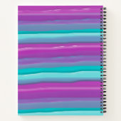 お洒落カラフル水色パーソナライズされた ノートブック (裏面)