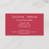 お洒落カラフル猫イラストレーション 名刺 (裏面)