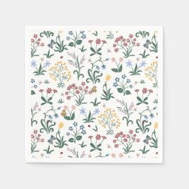 お洒落カラフル結婚花 スタンダードカクテルナプキン