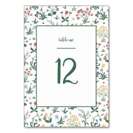お洒落カラフル結婚花 テーブルナンバー