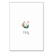 お洒落カラフル結婚花 テーブルナンバー (裏面)