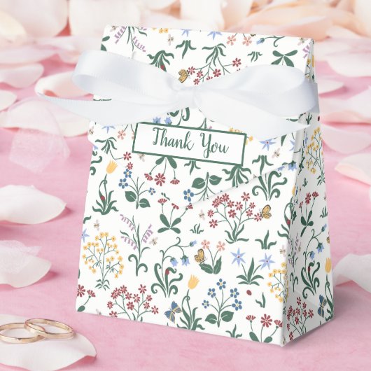 お洒落カラフル花結婚様 フェイバーボックス (ウェディング)