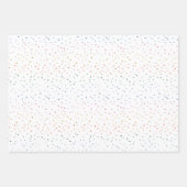 お洒落カラフル雪ストライプ雪 ラッピングペーパーシート (正面3)