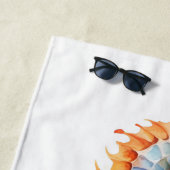 お洒落カラフル馬パーソナライズされた ビーチタオル (インサイチュ)