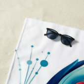 お洒落カラフル魚パーソナライズされた ビーチタオル (インサイチュ)