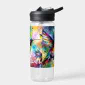 お洒落カラフル鳥パーソナライズされた ウォーターボトル (左面)