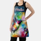 お洒落カラフル鳥パーソナライズされた エプロン (インサイチュ)