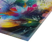 お洒落カラフル鳥パーソナライズされた カッティングボード (角)