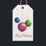 お洒落カラフルChristmas Bables ギフトタグ<br><div class="desc">これはオリジナル混合メディ絵画アの3つのカラフルのボードボールである。</div>