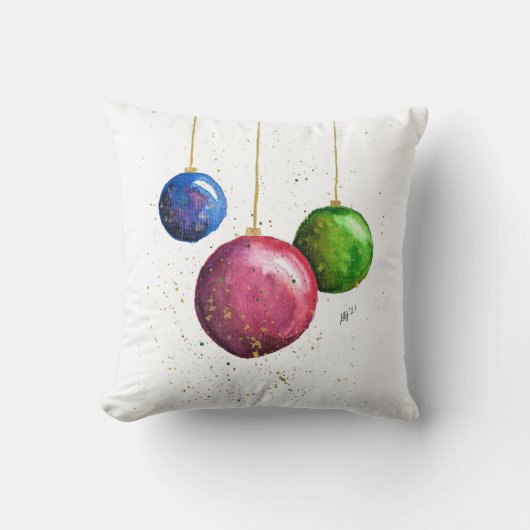 お洒落カラフルChristmas Bables クッション (正面)