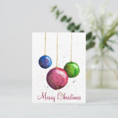 お洒落カラフルChristmas Bables ポストカード (スタンド正面)