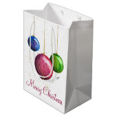 お洒落カラフルChristmas Bables ミディアムペーパーバッグ (裏面アングル)