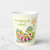 お洒落ガエル赤ちゃんシャワー紙カップ 紙コップ (裏面)