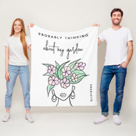 お洒落ガーデナーボホフローラパーソナライズされた フリースブランケット