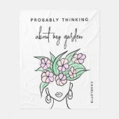 お洒落ガーデナーボホフローラパーソナライズされた フリースブランケット (正面)