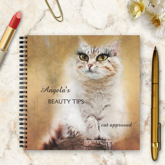 お洒落ガーリーおもしろいCat Notebook ノートブック