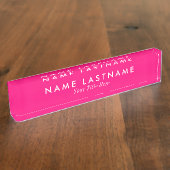 お洒落ガーリーフェミニンブライトピカスタムンク デスクネームプレート (側面)